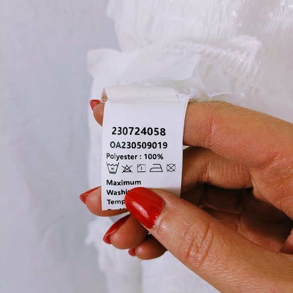 Commense White Sleeveless Ruched Spring/Summer Dress Size S - Picture 9 of 9